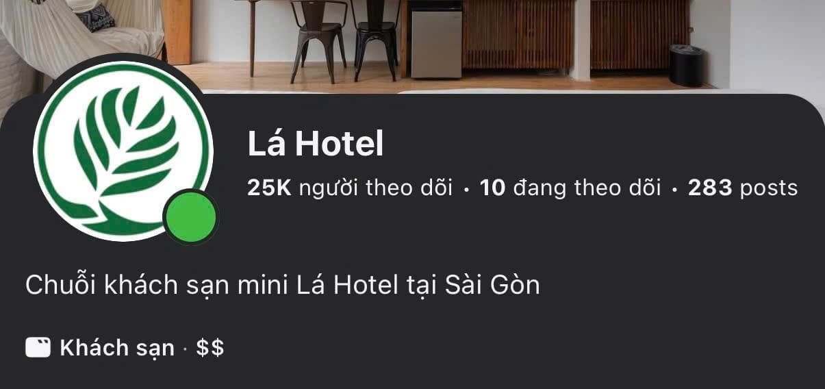 Số liệu Fanpage/TikTok của Lá Hotel